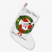 サンタクリスマスストッキング（カスタマイズ可能） スモールクリスマスストッキング (正面 (吊り時))