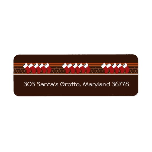 サンタクリスマスストッキング ラベル (正面)