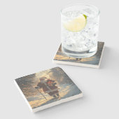 サンタクリスマスストーンコースター ストーンコースター (横)