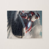 サンタクリスマススノーモービルジグソーパズル ジグソーパズル (横)