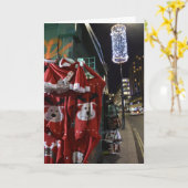 サンタクリスマスセーターLondon UK通りベンダー カード (黄色い花)