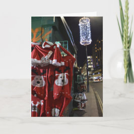 サンタクリスマスセーターLondon UK通りベンダー カード