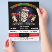 サンタクリスマスダンスパーティーチラシ チラシ (手)