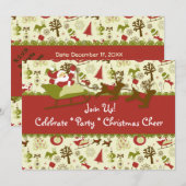 サンタクリスマスチア招待状 招待状 (正面/裏面)