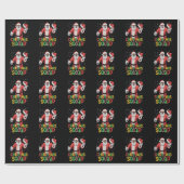 サンタクリスマスチーム 黒アフリカ系アメリカ人 ラッピングペーパー (フラット)