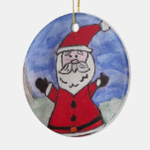 サンタクリスマスツリーオーナメント セラミックオーナメント (左)