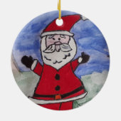 サンタクリスマスツリーオーナメント セラミックオーナメント (裏面)