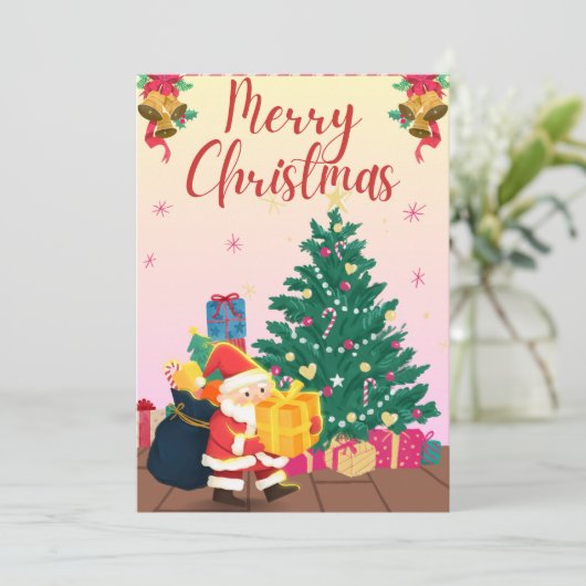 サンタクリスマスツリーフェスティバルグリーティングカード 招待状 (スタンド正面)