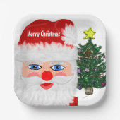 サンタクリスマスツリー ペーパープレート (正面)