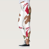 サンタクリスマステディベアが大好き レギンス (左)