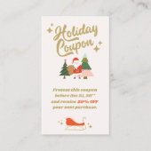 サンタクリスマスディスカウントクーポンプロモーション 割引カード (正面)