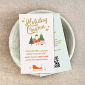 サンタクリスマスディスカウントクーポンプロモーション 割引カード