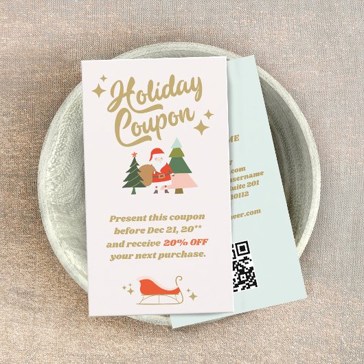 サンタクリスマスディスカウントクーポンプロモーション 割引カード