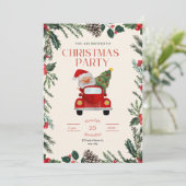 サンタクリスマスディナーパーティークリスマスジンルアンドミングル 招待状 (スタンド正面)