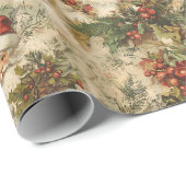 サンタクリスマスデコペビクトリアンヴィンテージ ラッピングペーパー (ロールコーナー)