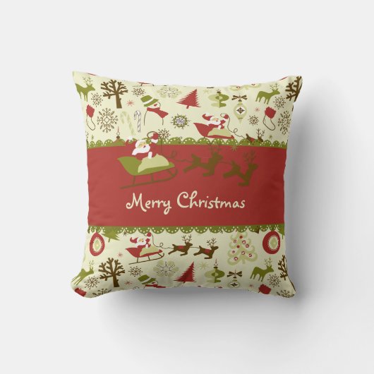 サンタクリスマスデリバリー クッション (正面)