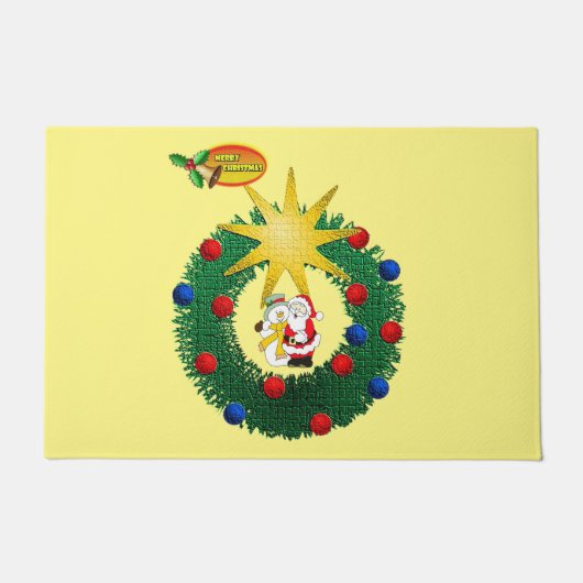 サンタクリスマスドアマット ドアマット (正面)
