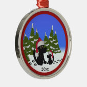 サンタクリスマスドッグズ個人オーナメント メタルオーナメント (右)