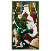 サンタクリスマスドラゴンファンタジー スモールペーパーバッグ (裏面)