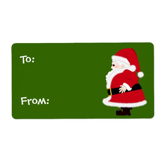 サンタクリスマスネームタグ ラベル (正面)