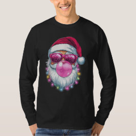 サンタクリスマスバブルガムレトロピンクサングラス Tシャツ