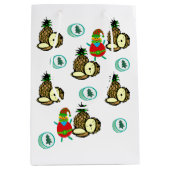 サンタクリスマスパイナップル抱き枕 ミディアムペーパーバッグ (正面)