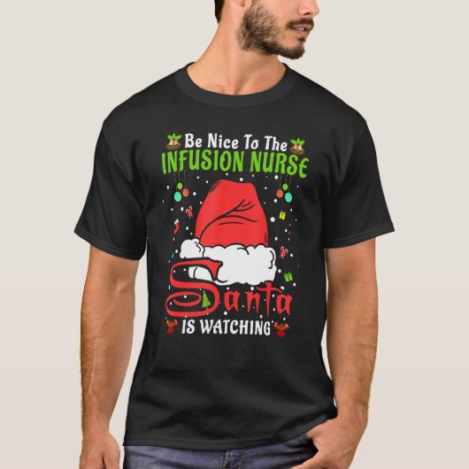 サンタクリスマスパジャマスインフュージョンナースCに優しい Tシャツ (正面)