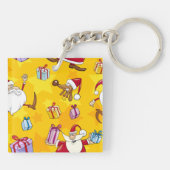 サンタクリスマスパターンキーチェーン キーホルダー (裏面)