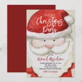 サンタクリスマスパーティの招待状 招待状 (正面/裏面)