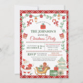 サンタクリスマスパーティの招待状 招待状 (正面)