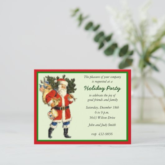 サンタクリスマスパーティの招待状 招待状 (スタンド正面)