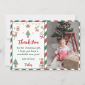 サンタクリスマスパーティー写真サンキューカード 招待状 (正面)