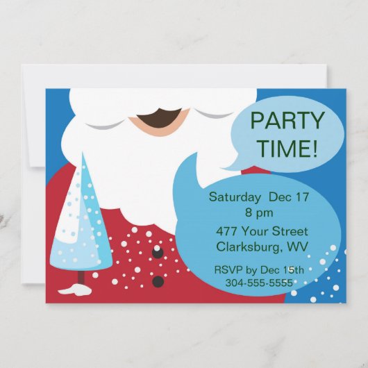 サンタクリスマスパーティー 招待状 (正面)