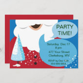サンタクリスマスパーティー 招待状 (正面/裏面)