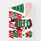 サンタクリスマスビジネス販売プロモーション広告 横断幕 (縦)