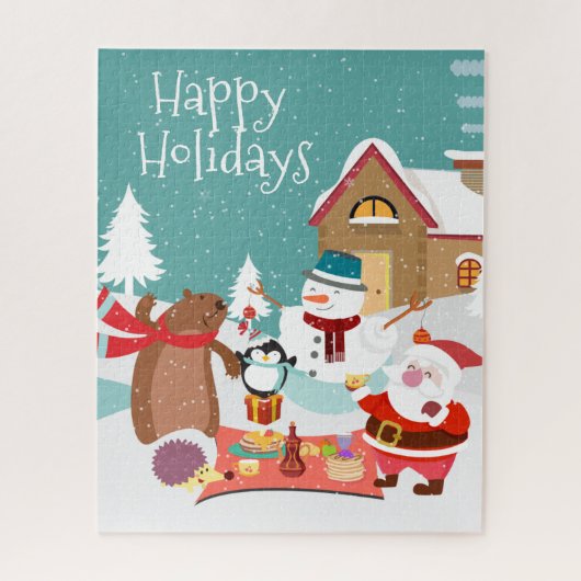 サンタクリスマスピクニックパズル ジグソーパズル (縦)