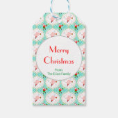 サンタクリスマスピックボールのオージーパターン ギフトタグ (正面)