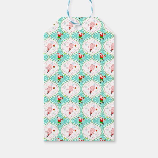 サンタクリスマスピックボールのオージーパターン ギフトタグ (裏面)