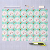 サンタクリスマスピックボールのオージーパターン 薄葉紙 (クラフト)