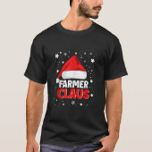 サンタクリスマスファミリーマッチンググループおもしろいクリスマスファー Tシャツ (正面)