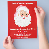 サンタクリスマスフライヤーで朝食 チラシ (手)