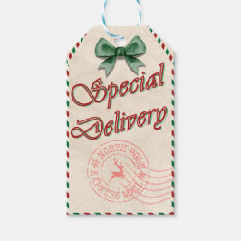 サンタクリスマスプレゼントからの特別な配達ラベル ギフトタグ