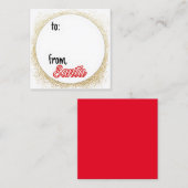 サンタクリスマスプレゼントラベル スクエア名刺 (正面/裏面)