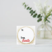 サンタクリスマスプレゼントラベル スクエア名刺 (スタンド正面)