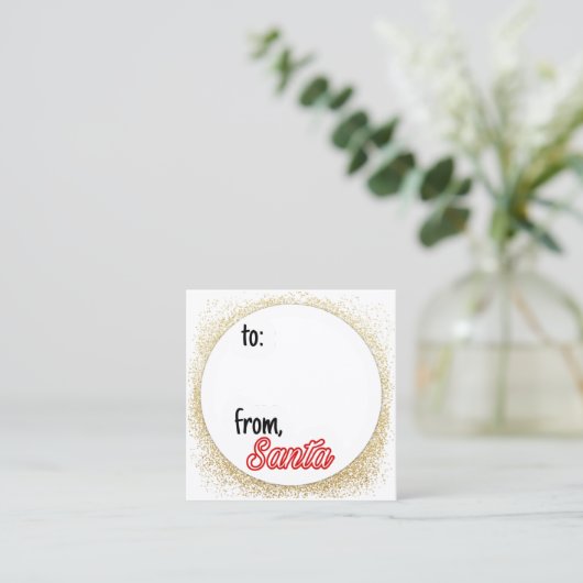 サンタクリスマスプレゼントラベル スクエア名刺 (スタンド正面)