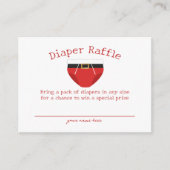 サンタクリスマスベビーシャワーおむつラッフルカード エンクロージャーカード (正面)