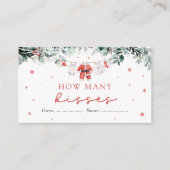 サンタクリスマスベビーシャワーゲームキスの数 エンクロージャーカード (正面)