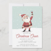 サンタクリスマスホリデーカクテルパーティー 招待状 (正面)