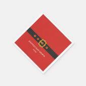 サンタクリスマスホリデーディナーパーティー スタンダードカクテルナプキン (角)