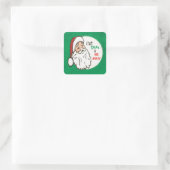 サンタクリスマスホリデーパーティーレトロ スクエアシール (バッグ)